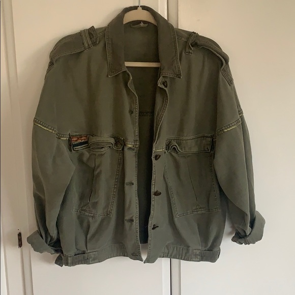 Free People slouchy military jacket - Picture 2 of 7